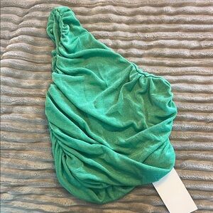 Green One-Shoulder Going-Out Top